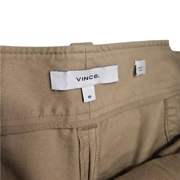 Vince Tan Wide Leg Khaki Pants - Size 10 - Picture 4 of 14